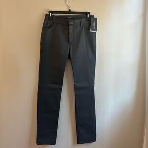 Lafayette 148 New York Waxed Denim Straight Leg Jeans, Size 2